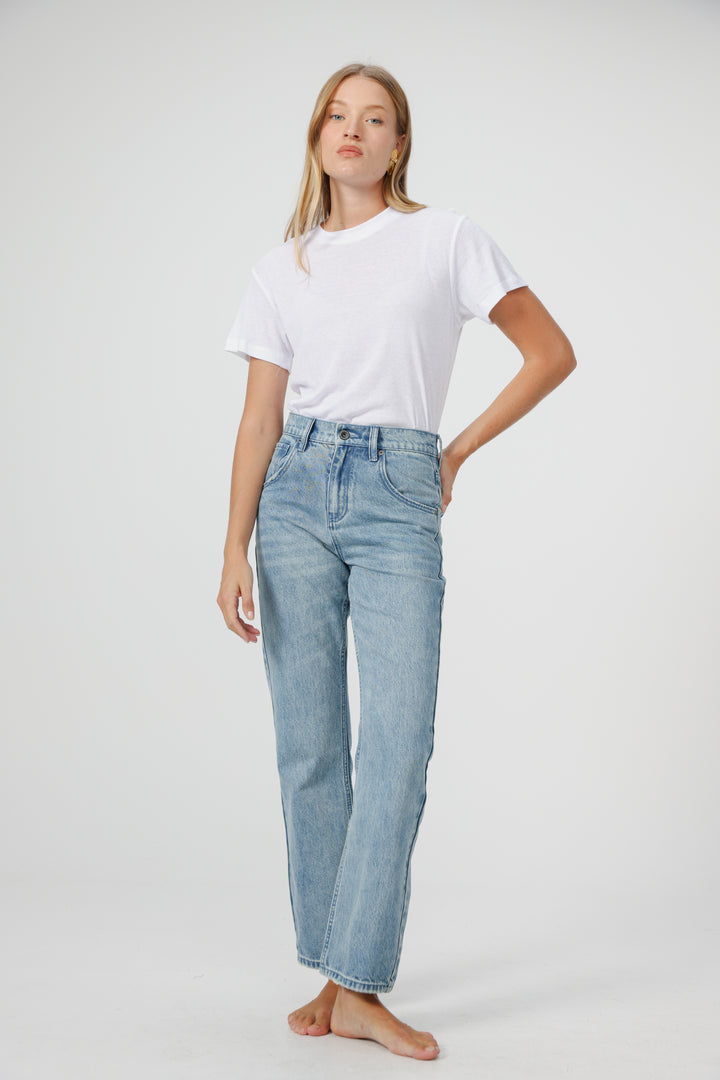 Clean02 Rib White T-Shirt