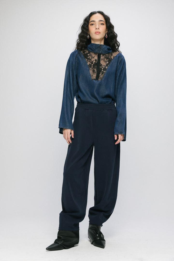 Adam Lace Dark Denim Polo