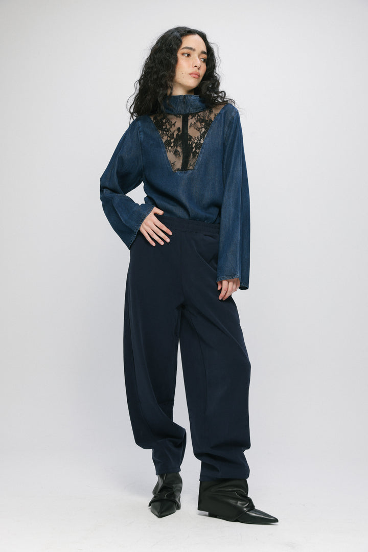 Adam Lace Dark Denim Polo