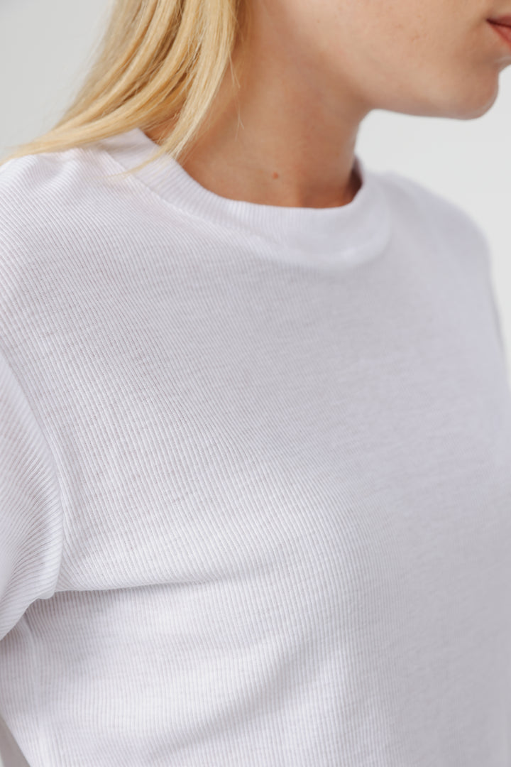 Clean02 Rib White T-Shirt