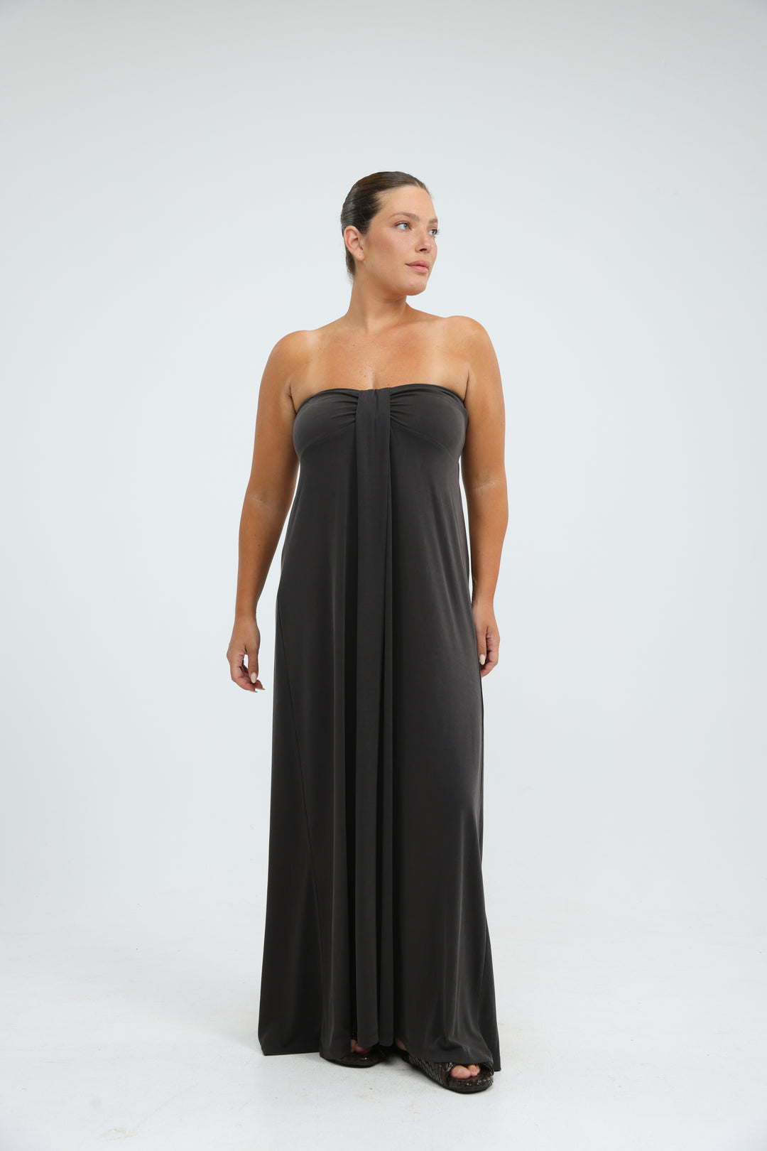 Union Grey Strapless Dress