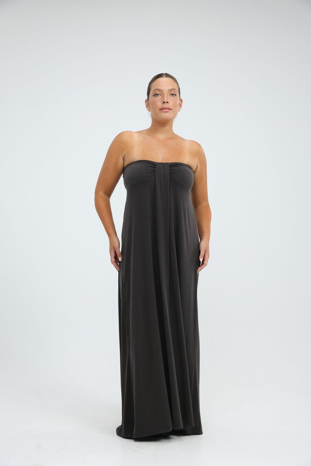Union Grey Strapless Dress