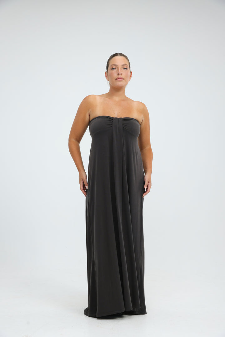Union Grey Strapless Dress