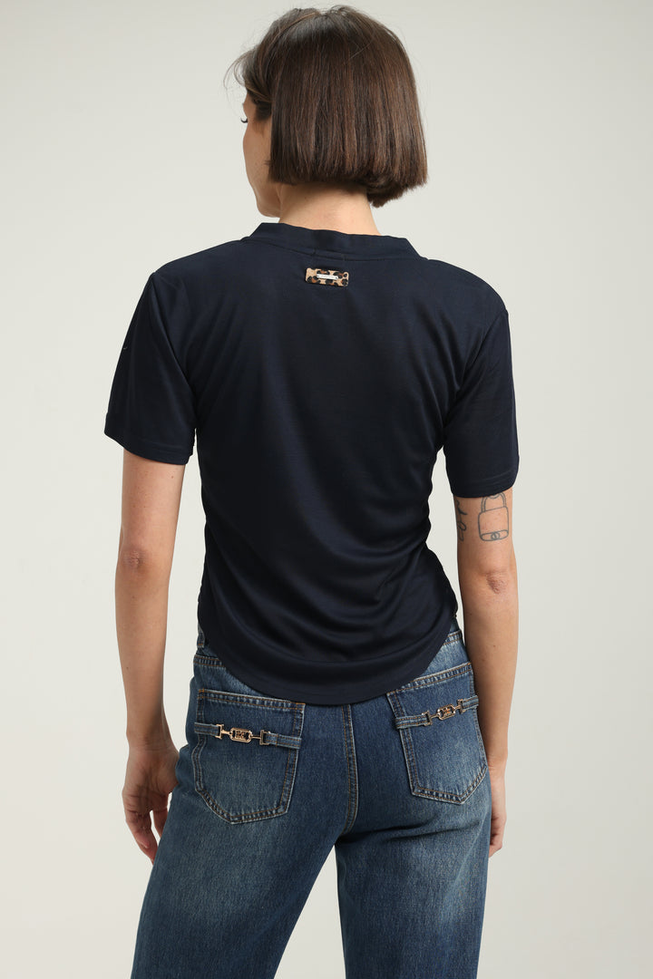 Clean23 Navy V T-Shirt