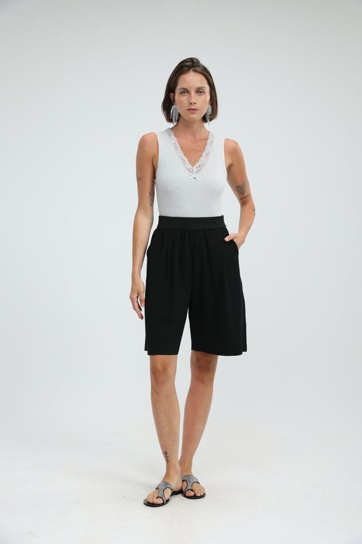 Foreign Black Bermuda Shorts
