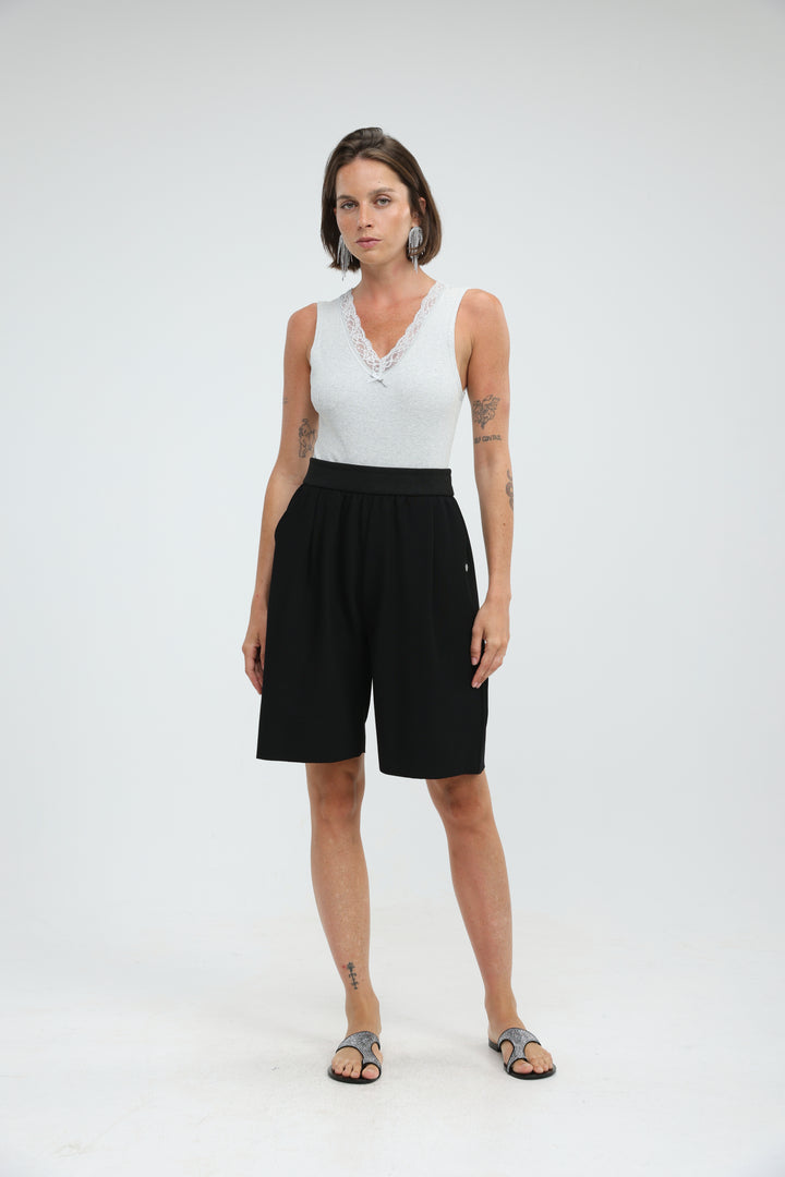 Foreign Black Bermuda Shorts