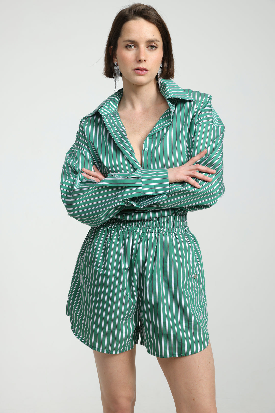 Buni's Green Striped Shorts