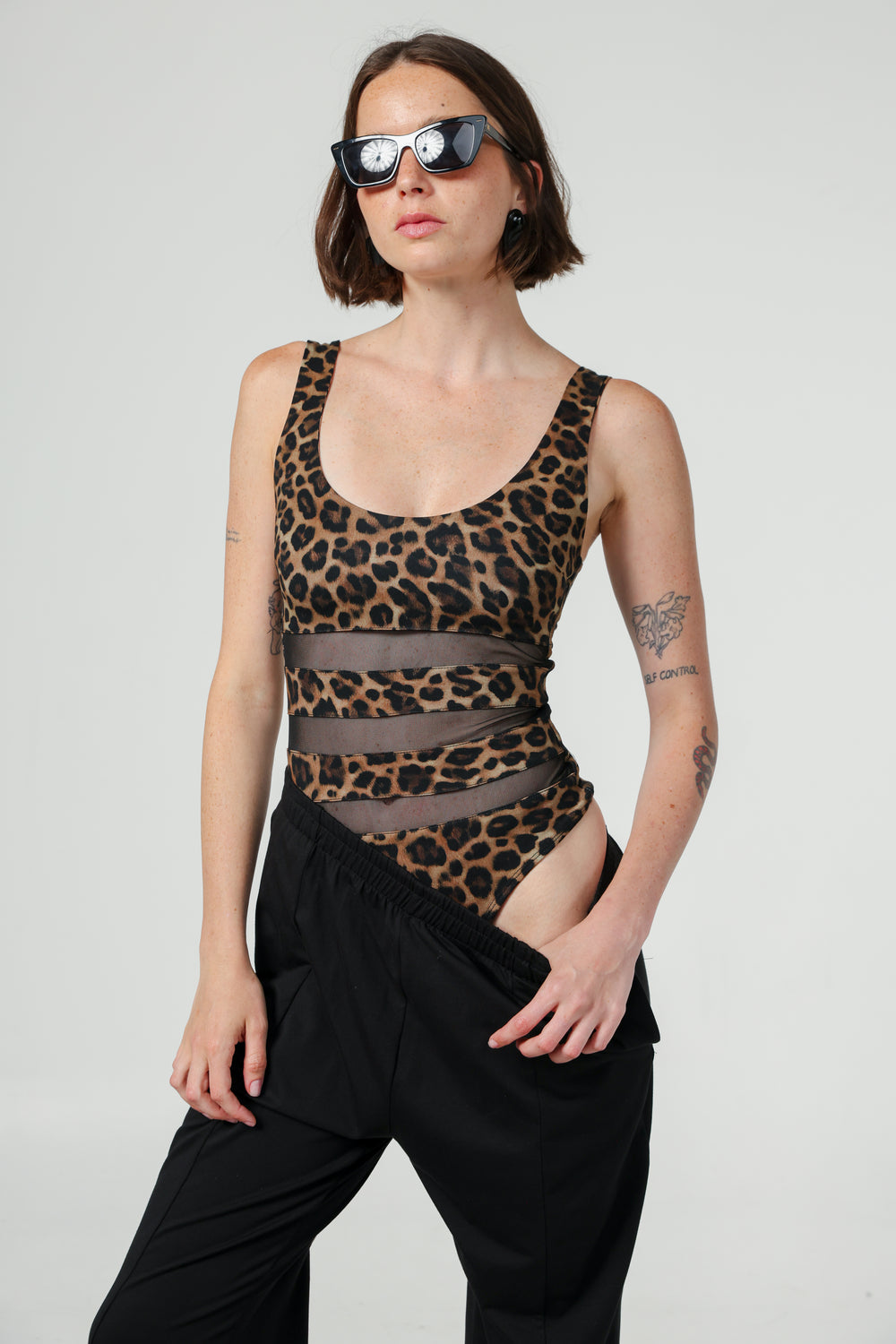 בגד גוף מנומר לנשים Fruit Leopard Bodysuit 