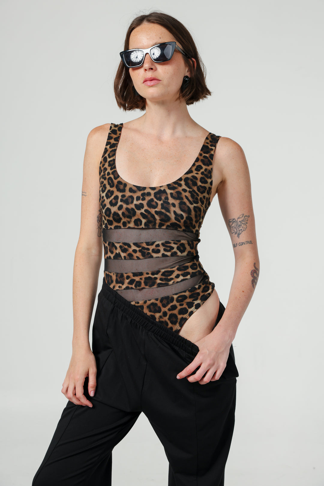 בגד גוף מנומר לנשים Fruit Leopard Bodysuit 