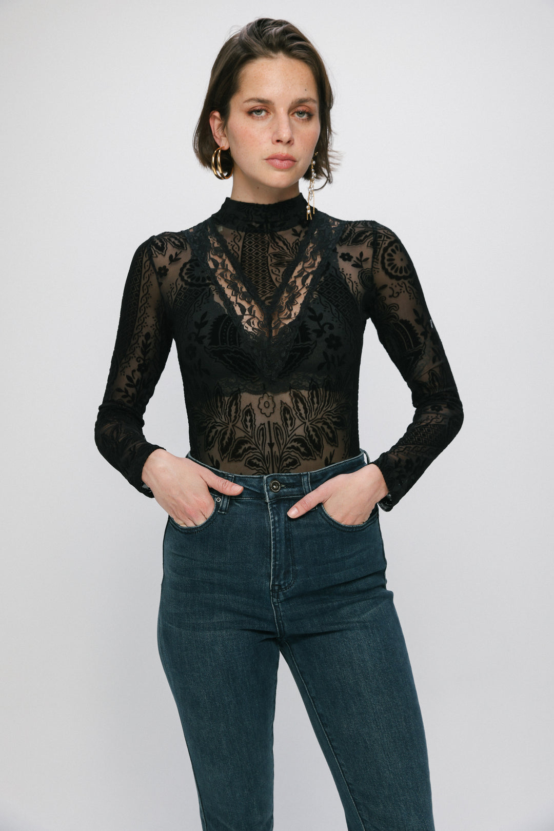 Claim Black Bodysuit