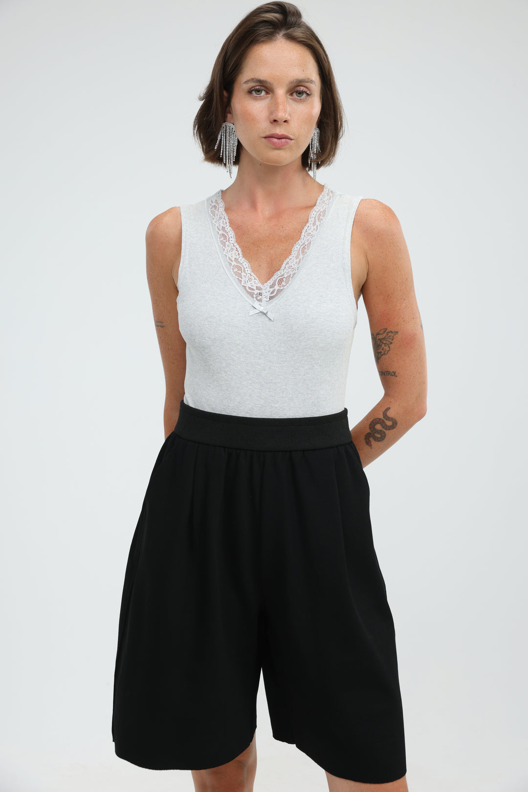 Foreign Black Bermuda Shorts