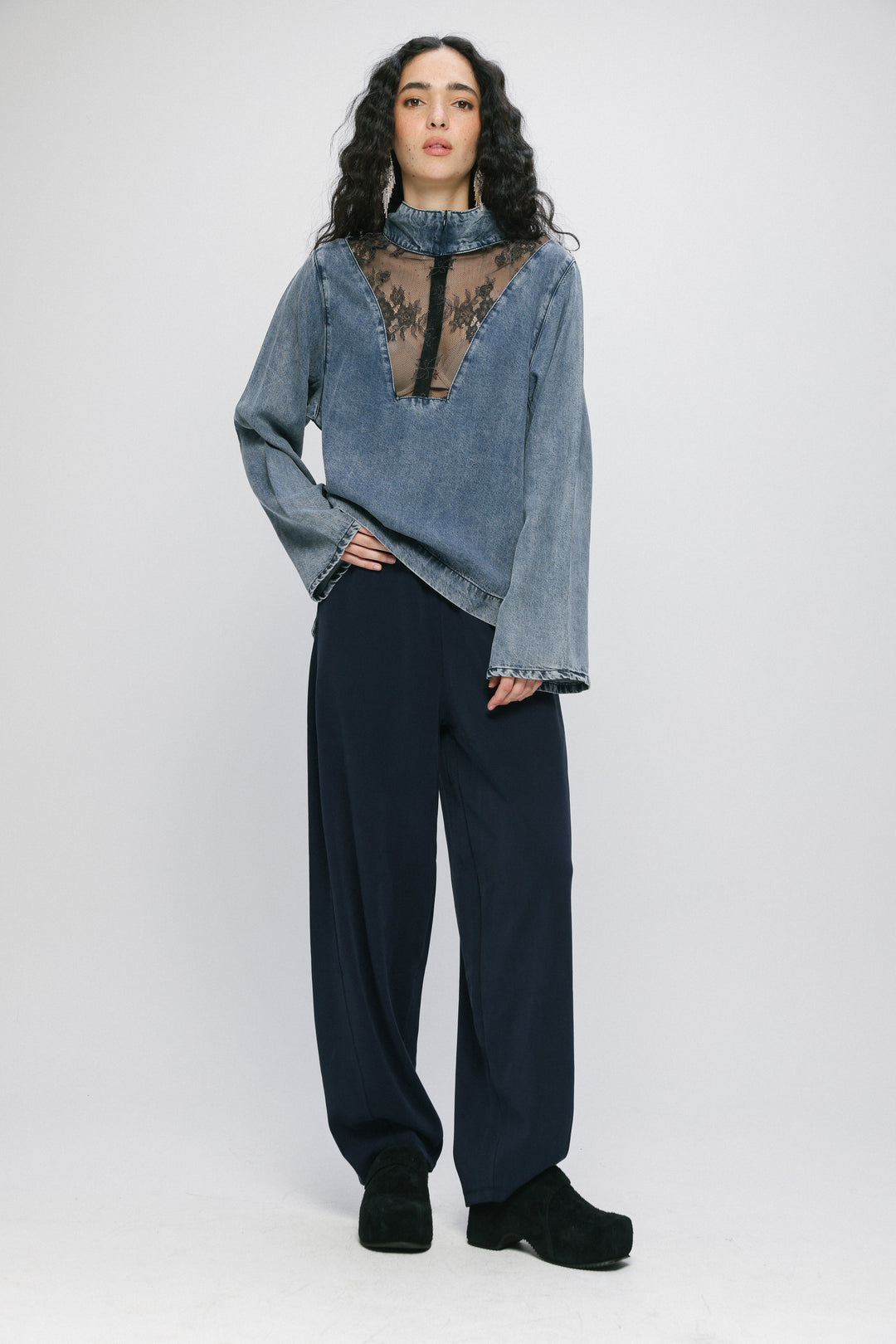 Adam Lace Light Denim Polo