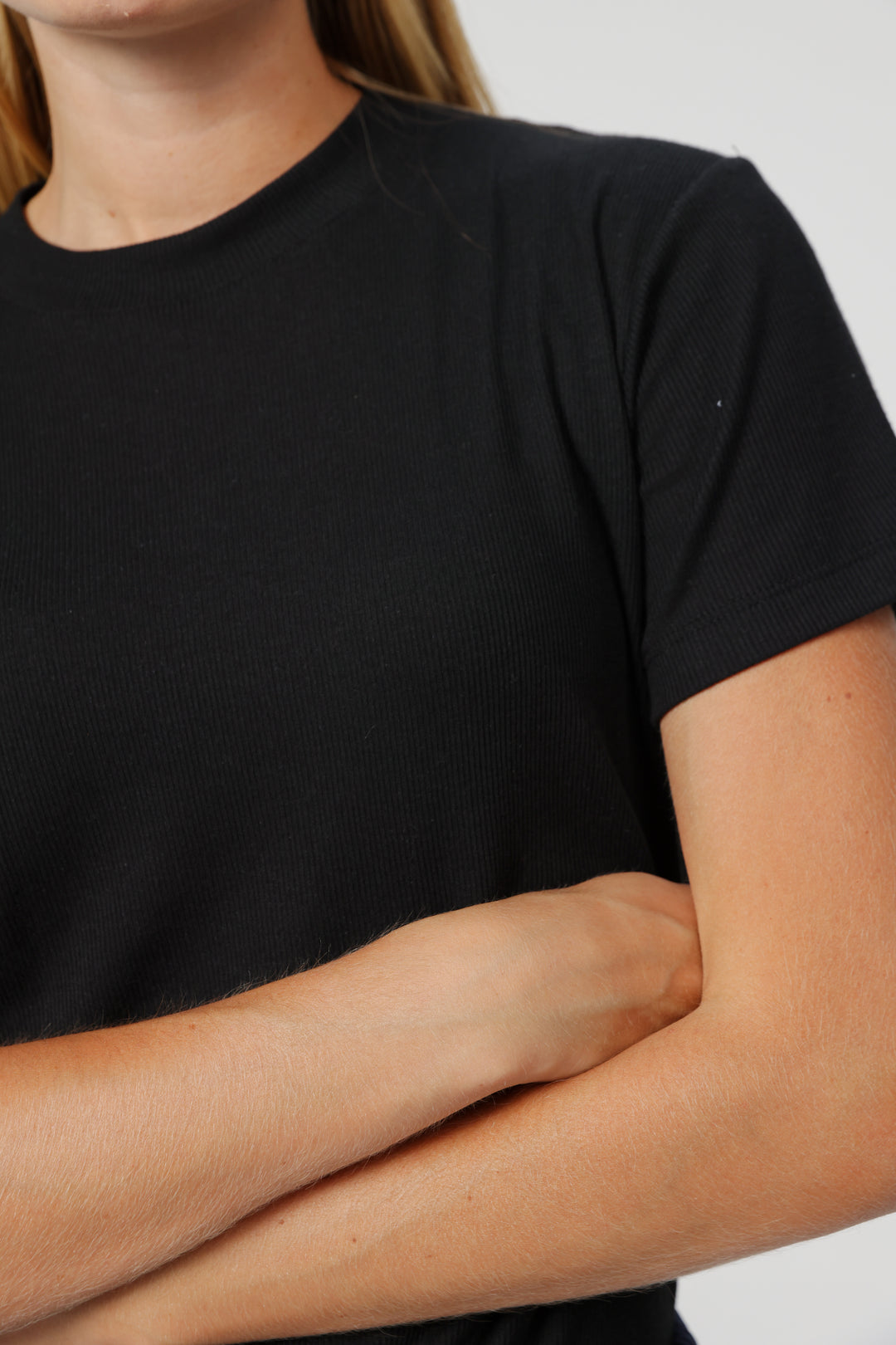 Clean02 Rib Black T-Shirt