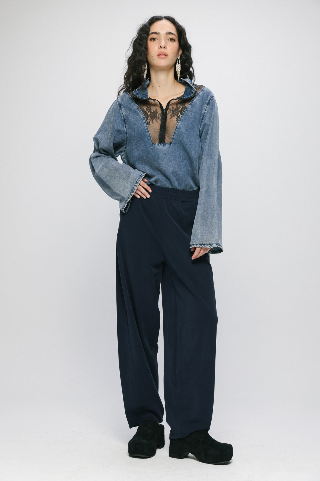 Relaxed Navy Bottoms