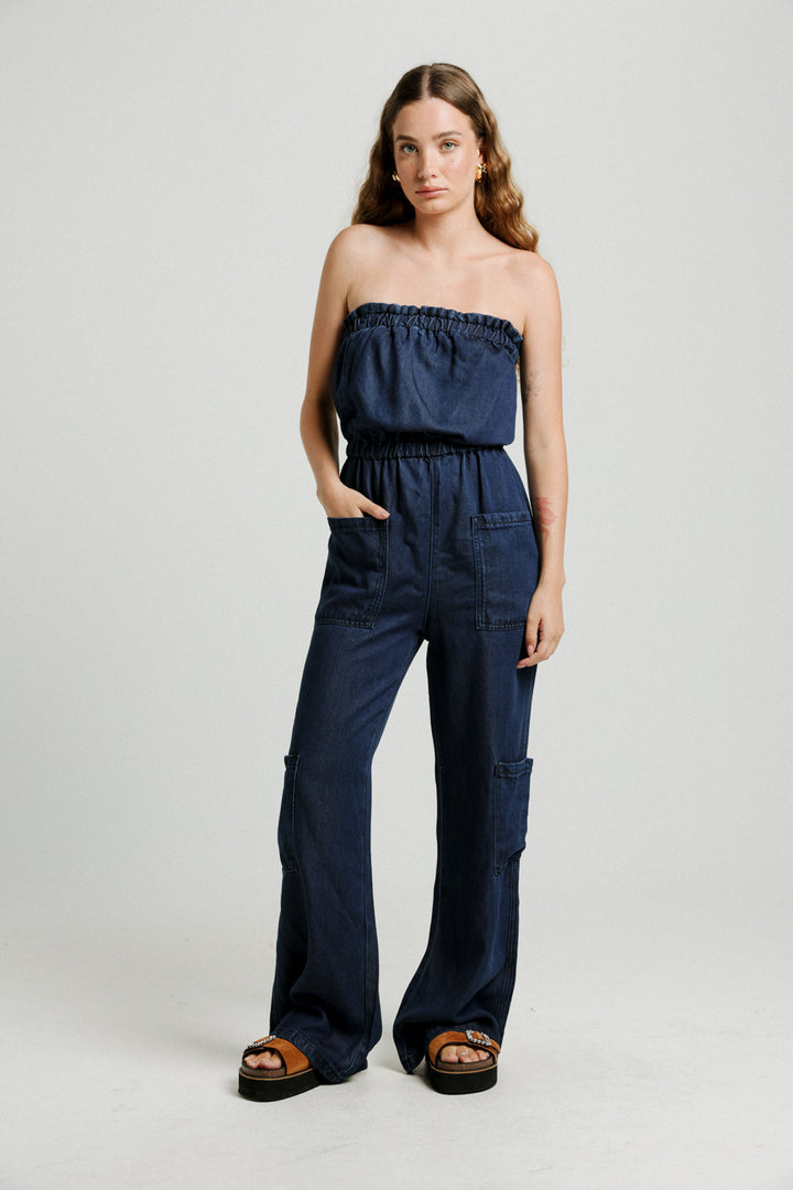 Show Dark Denim Jumpsuit