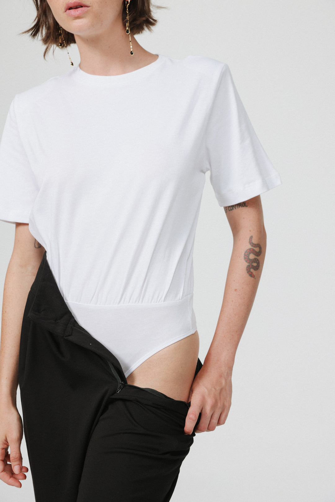 Desk White Padded Bodysuit