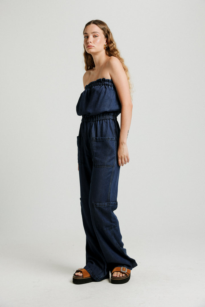 Show Dark Denim Jumpsuit