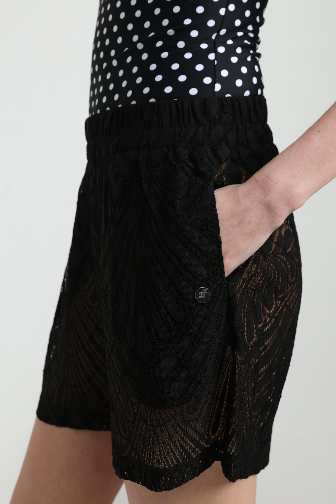 Lacy Black Shorts