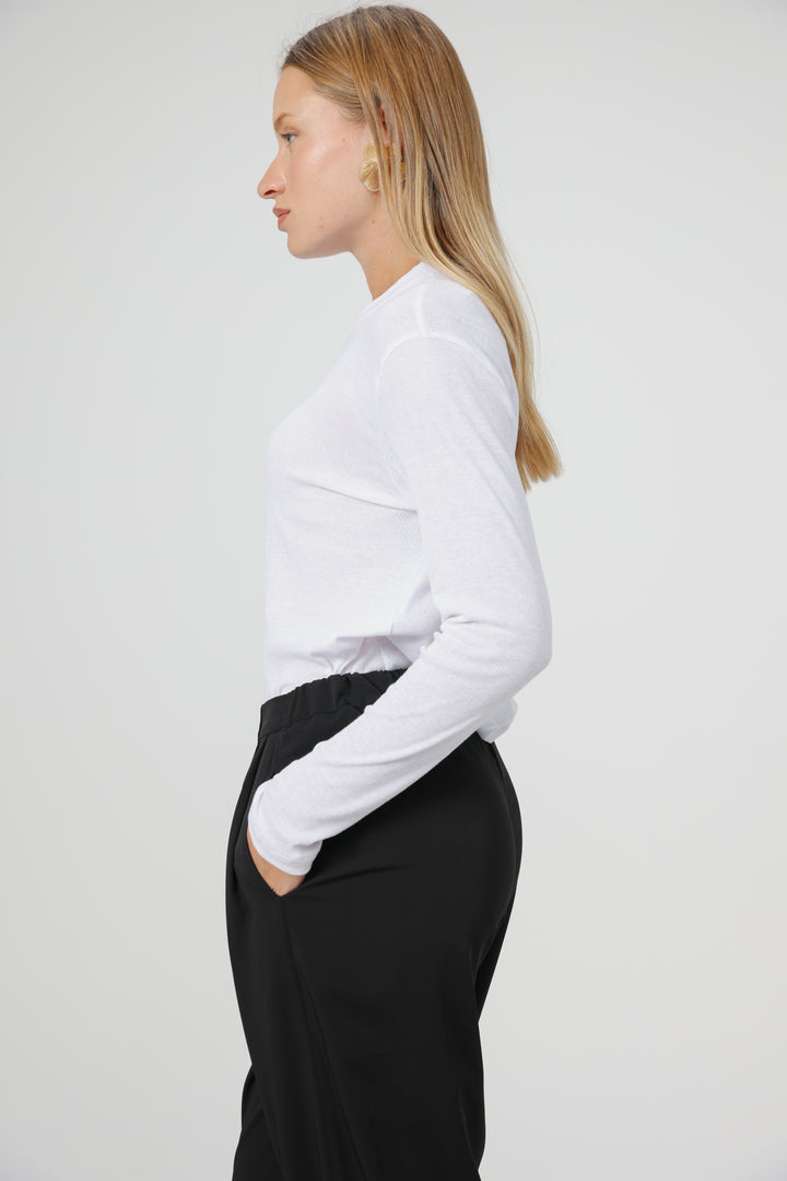 Clean03 Rib White Shirt