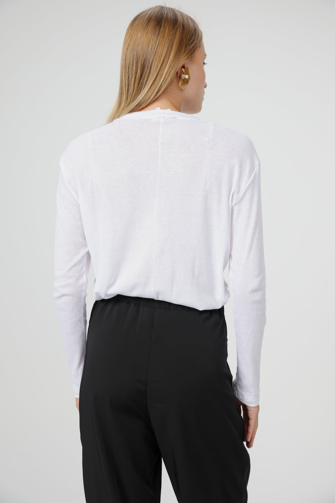 Clean03 Rib White Shirt