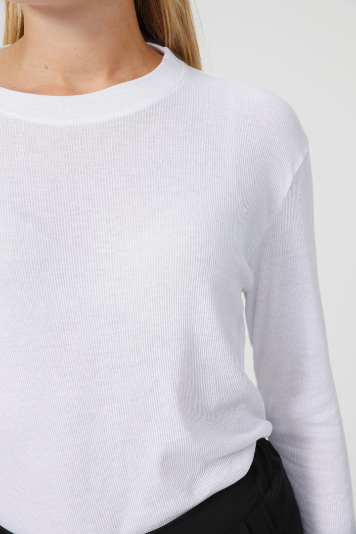Clean03 Rib White Shirt