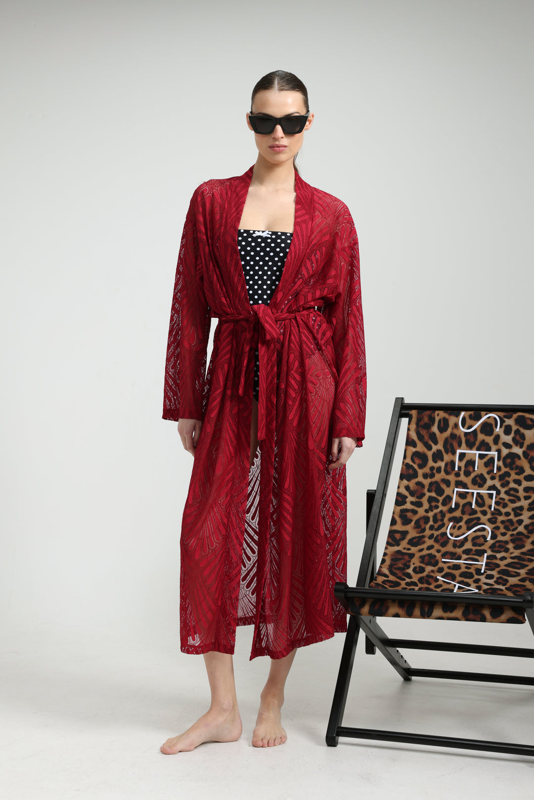 Lacy Wine Kimono