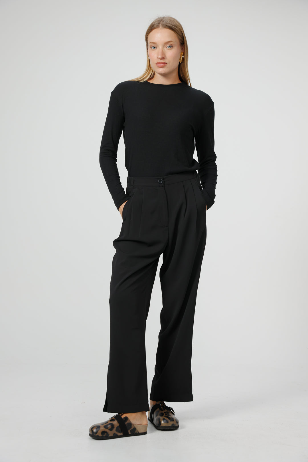 Clean03 Rib Black Shirt