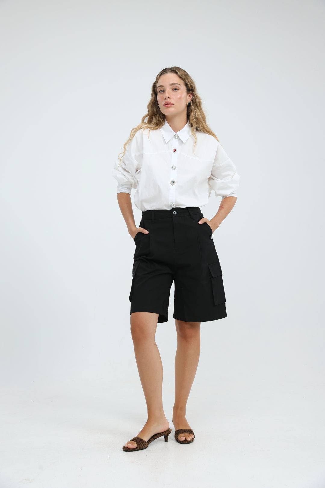 Milestone Black Cargo Shorts
