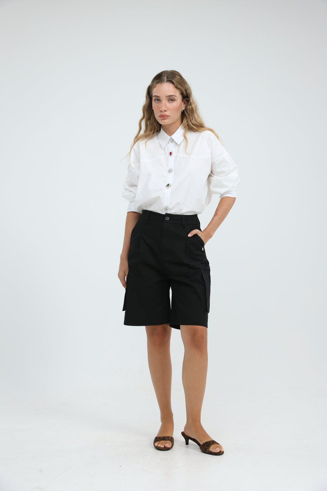 Milestone Black Cargo Shorts