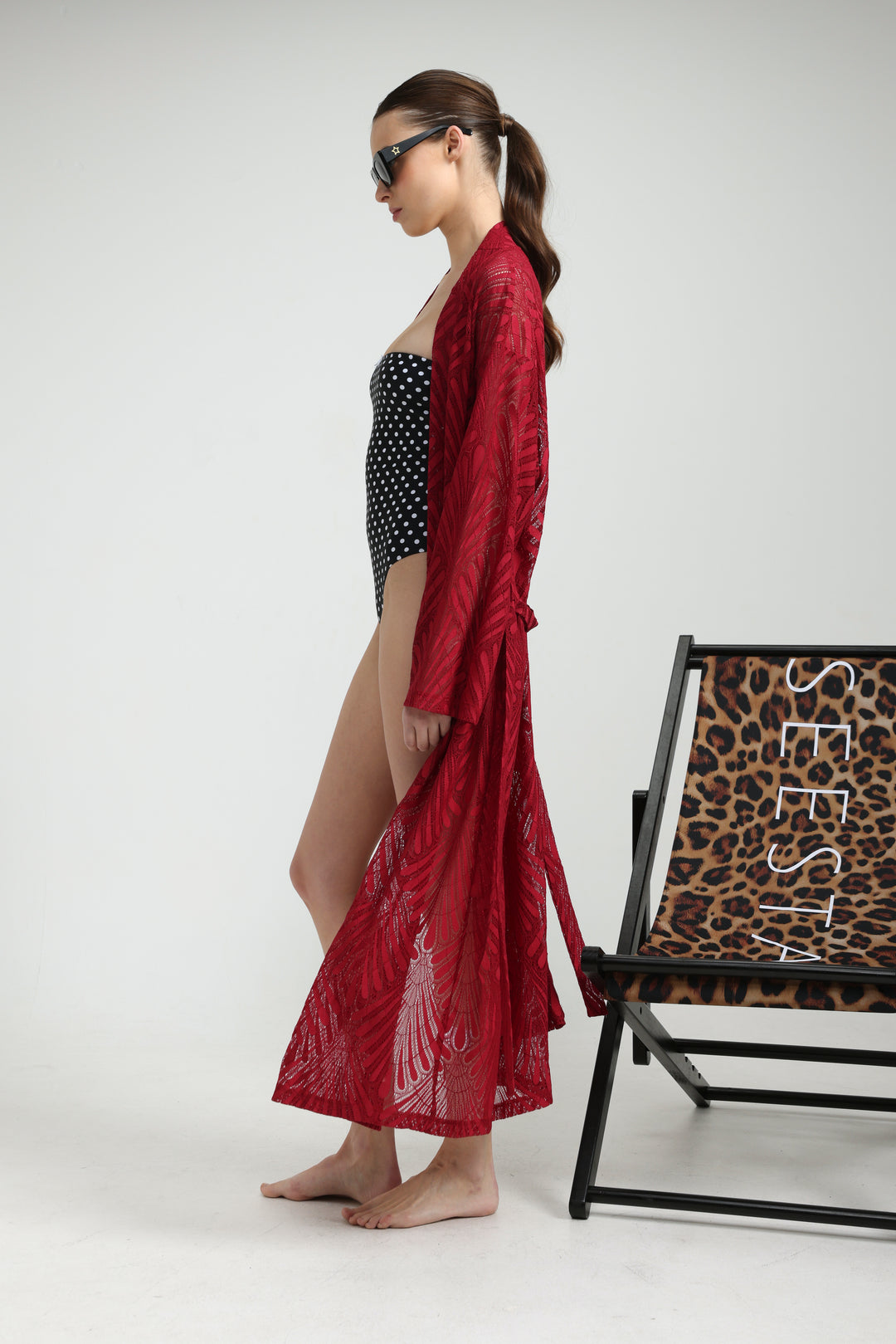 Lacy Wine Kimono