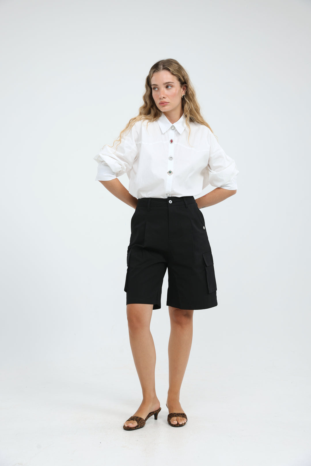 Milestone Black Cargo Shorts