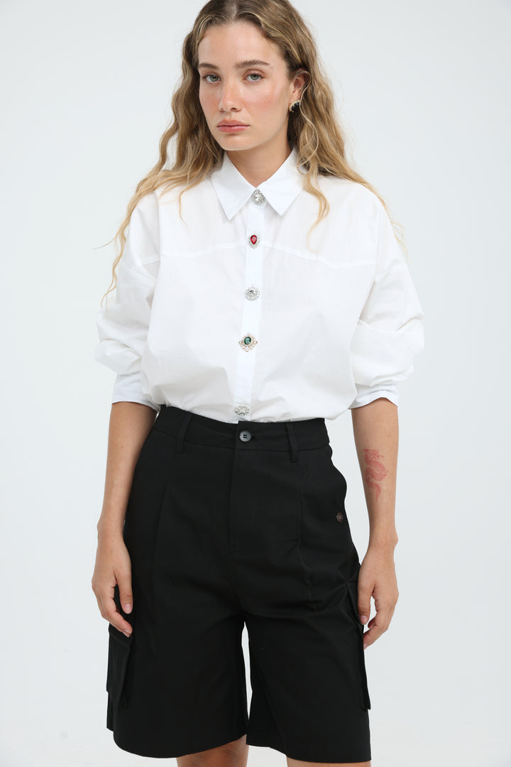 Synergy White Buttoned Shirt