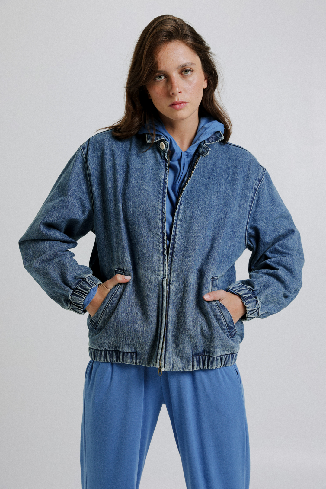 Denim bomber 2025 jacket womens