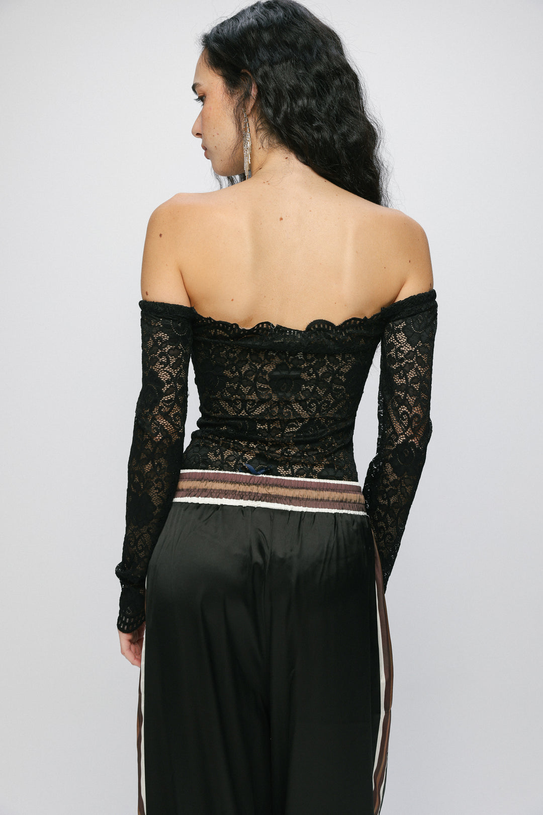 Noir Black Off Shoulder Bodysuit