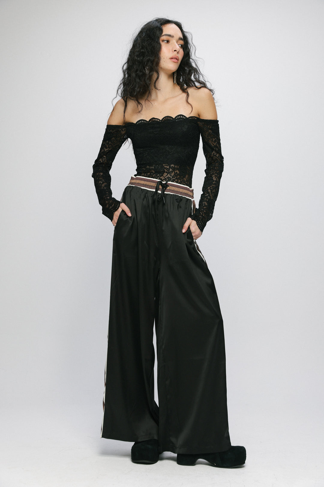 Noir Black Off Shoulder Bodysuit