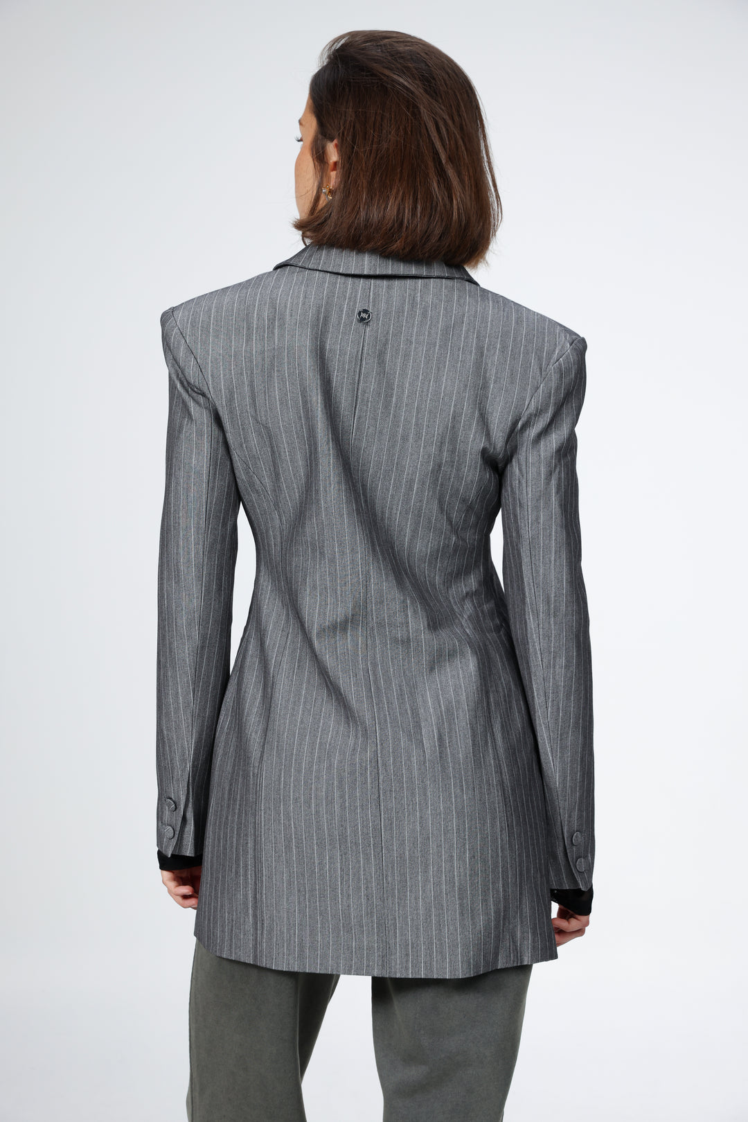 Slim Grey Stripes Blazer