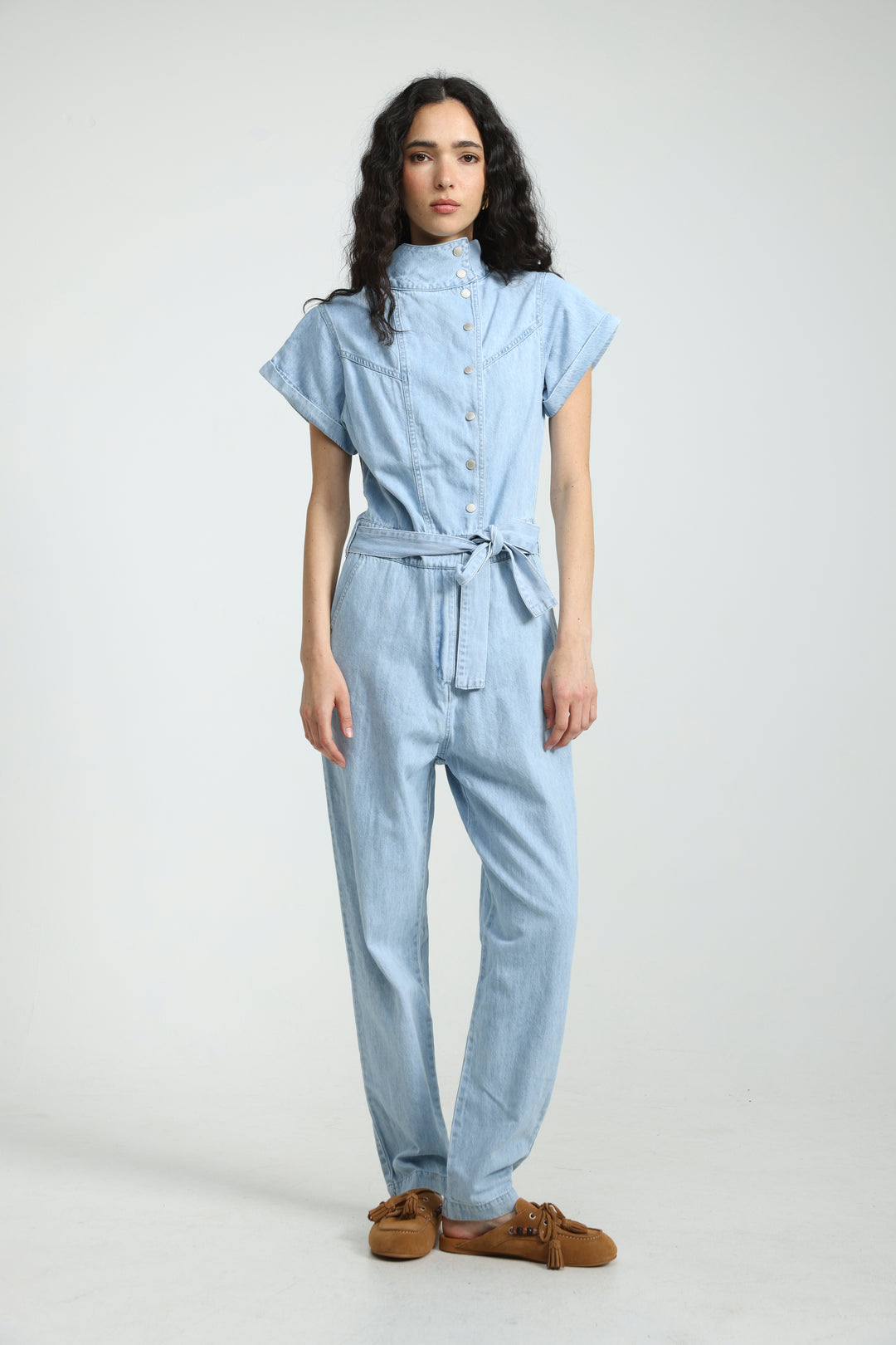 Amazed Light Blue Denim Jumpsuit