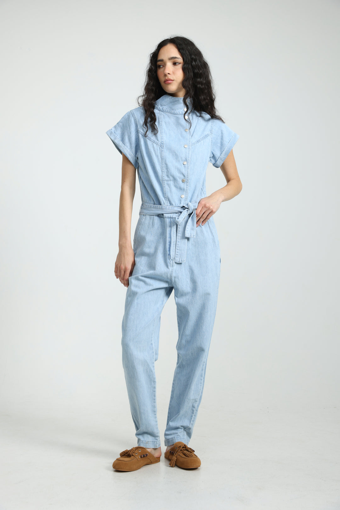 Amazed Light Blue Denim Jumpsuit