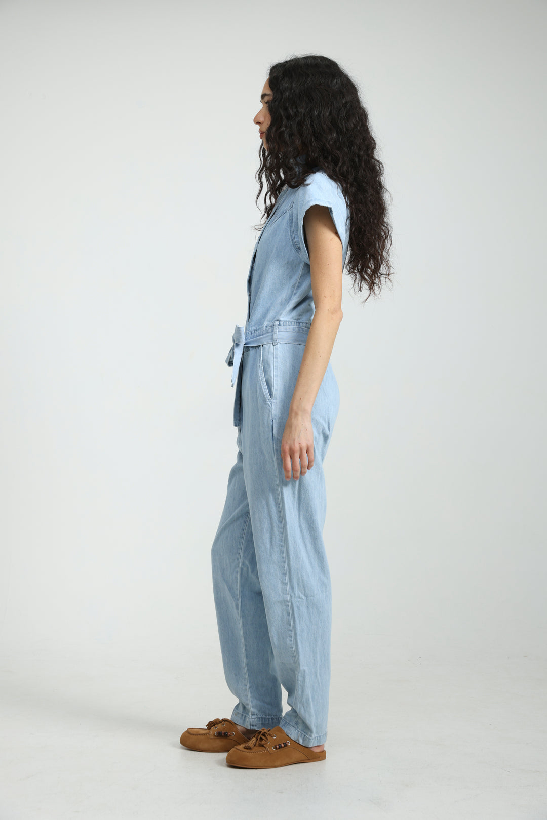 Amazed Light Blue Denim Jumpsuit