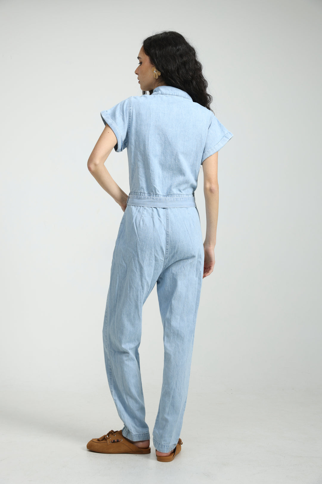 Amazed Light Blue Denim Jumpsuit