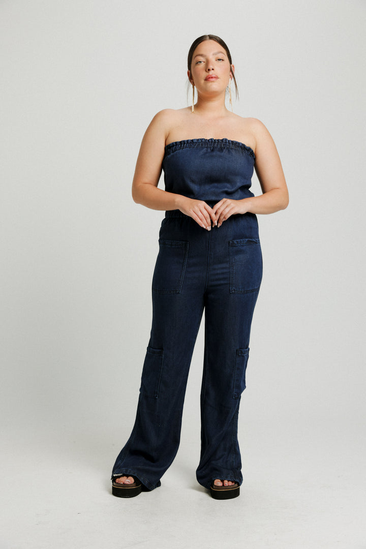 Show Dark Denim Jumpsuit