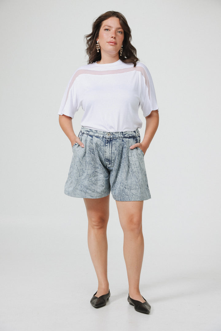 Melchett Light Blue Denim Shorts