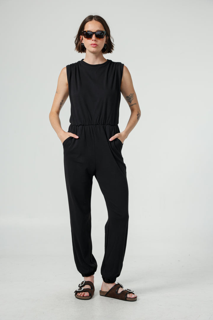 Tank You Black Jumpsuit