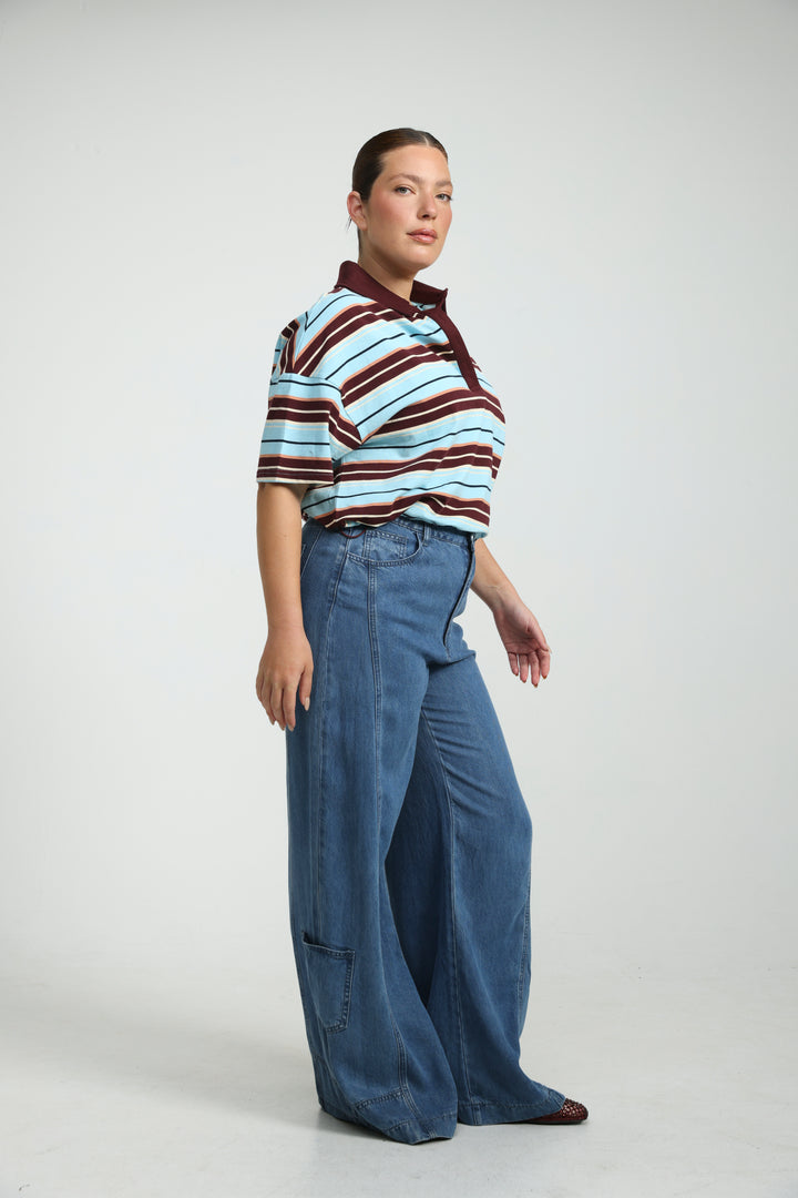 Sound Beige Striped Polo