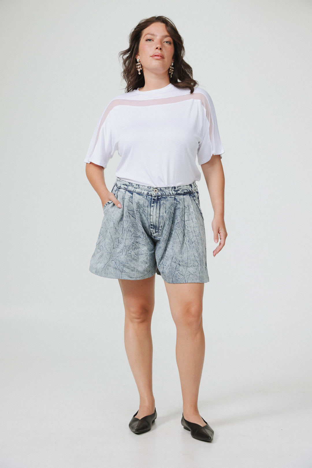 Melchett Light Blue Denim Shorts