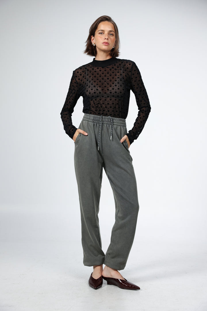 Caring Black Mesh Shirt