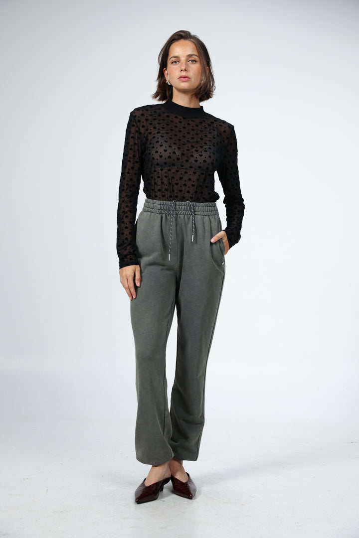 Caring Black Mesh Shirt