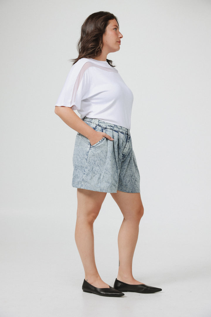 Melchett Light Blue Denim Shorts