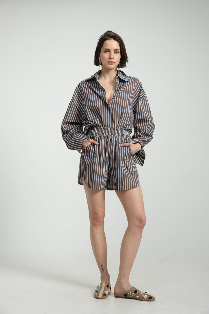 Buni's Brown Striped Shorts