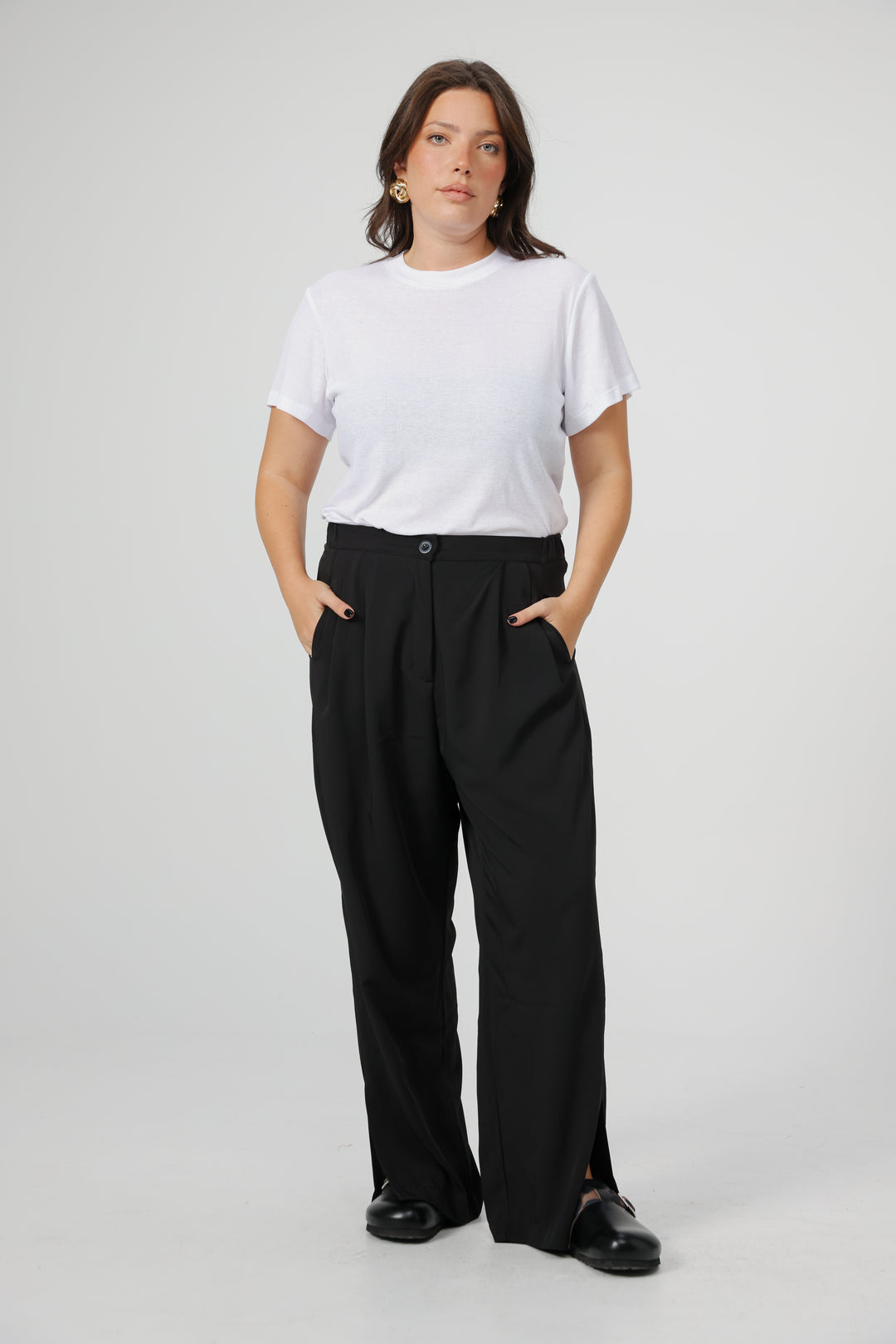 Clean02 Rib Black T-Shirt